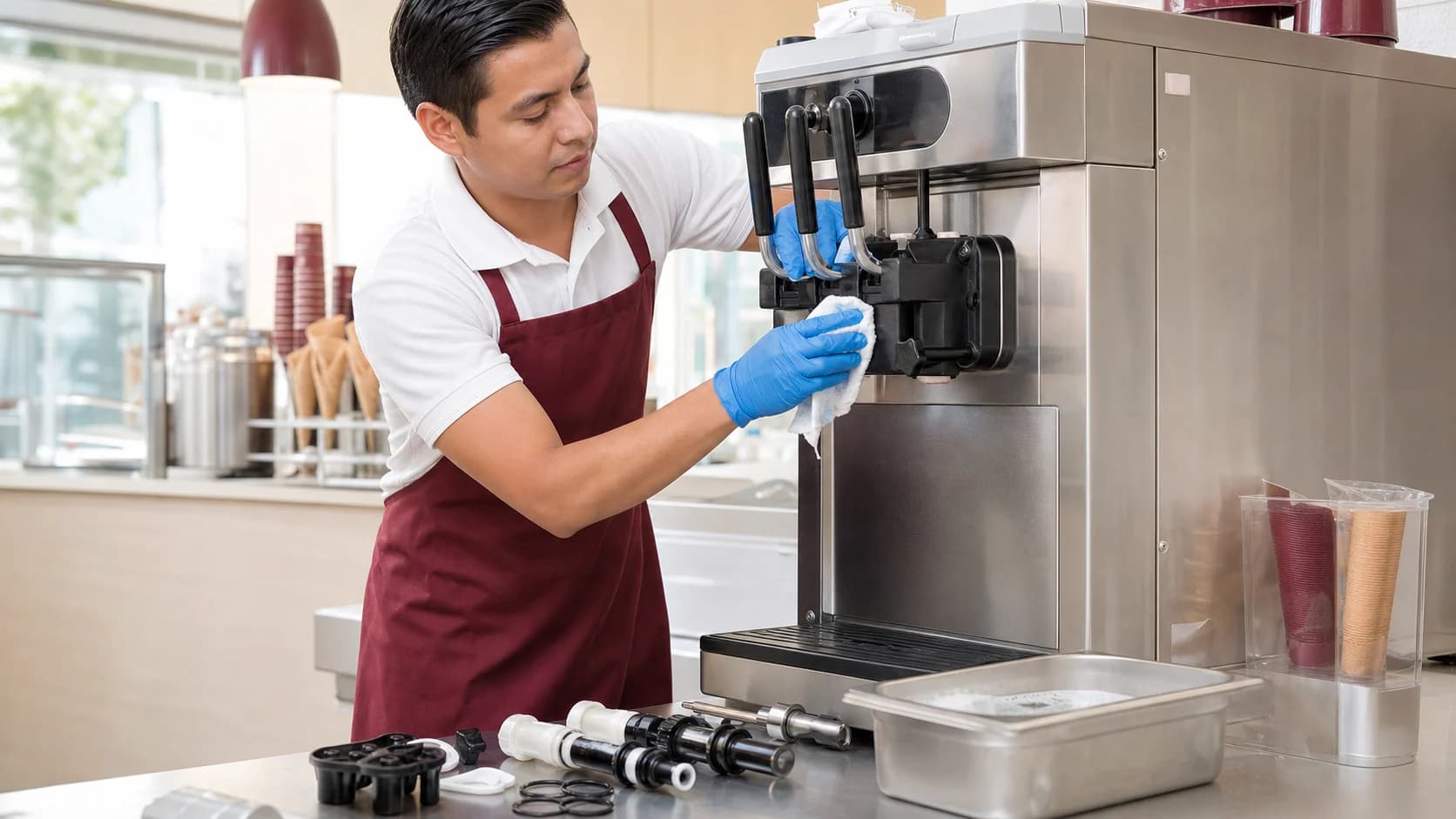 Cómo Limpiar y Sanitizar una Máquina de Helado Suave: Guía Práctica